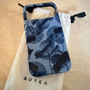 Burga Archives Deep Light Blue Flowers IPhone 17 Pro Max w/ Tough MagSafe